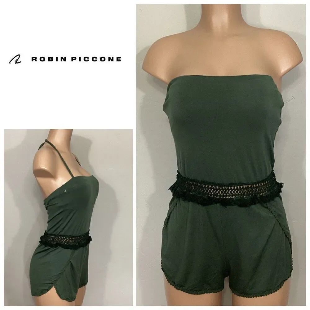 New. Robin Piccone green romper cover-up. Retails $129. XS/S